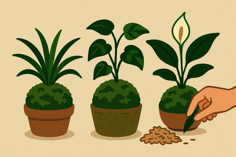 水苔で育てやすい観葉植物は？初心者でも簡単な育て方のコツ