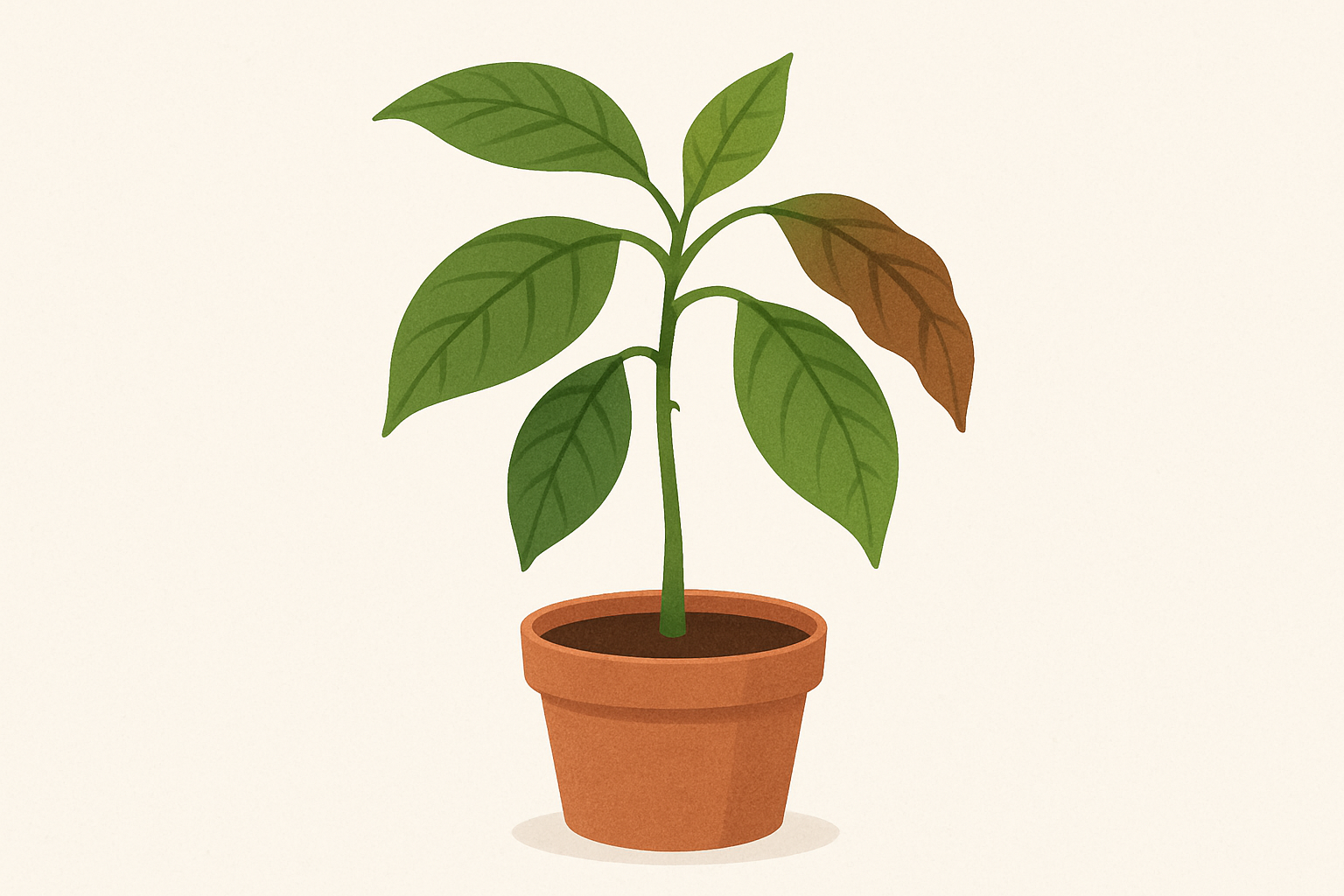 アボカドの葉が茶色くなる原因と対処法：取り除いても大丈夫？