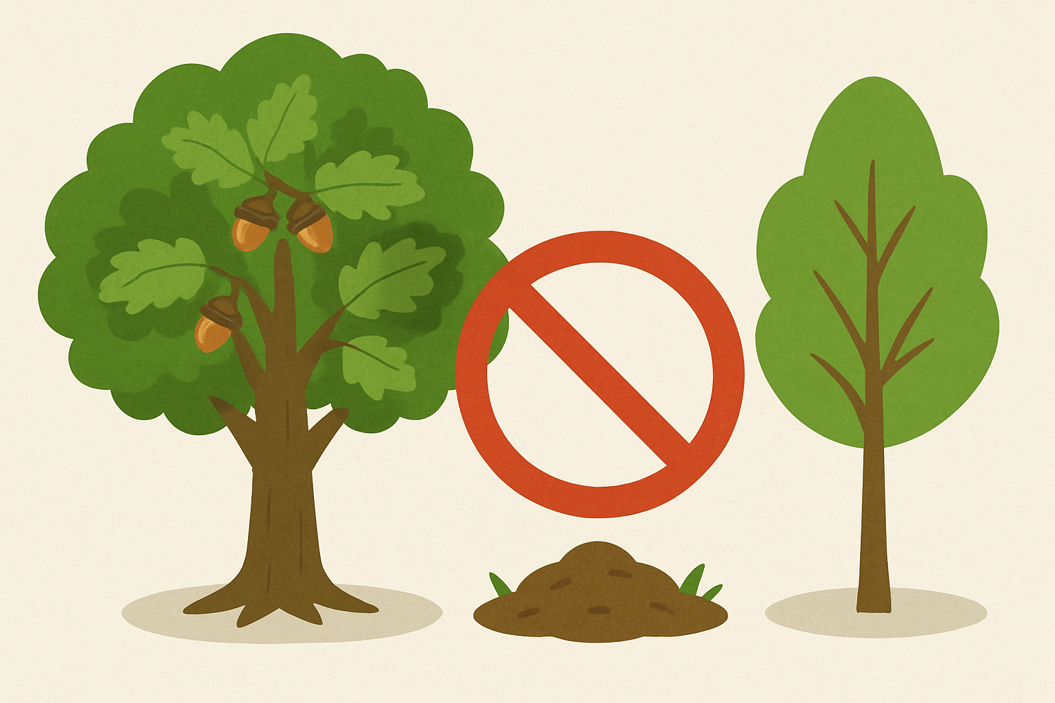 どんぐりの木を庭に植えてはいけない理由と代替案を解説！