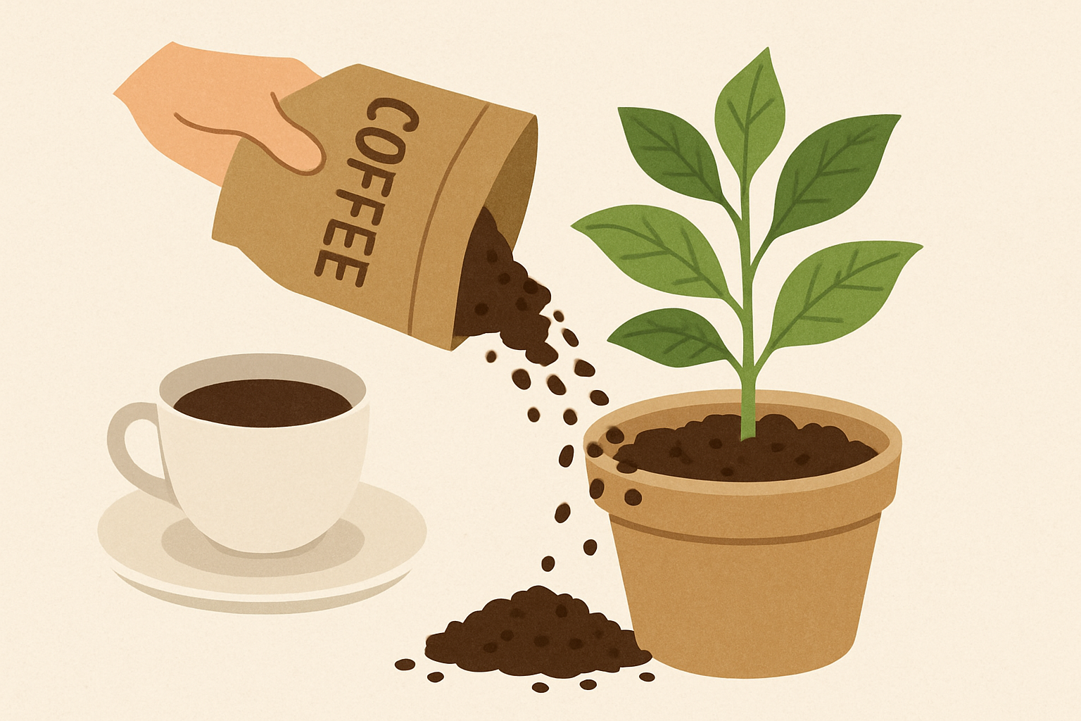 コーヒーかすを肥料に使う方法は？メリットとデメリットを徹底解説