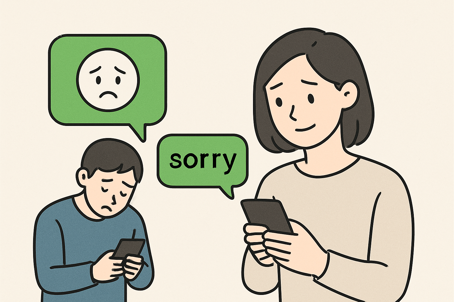 LINEで謝られた時の返事は？相手の気持ちに寄り添う返し方