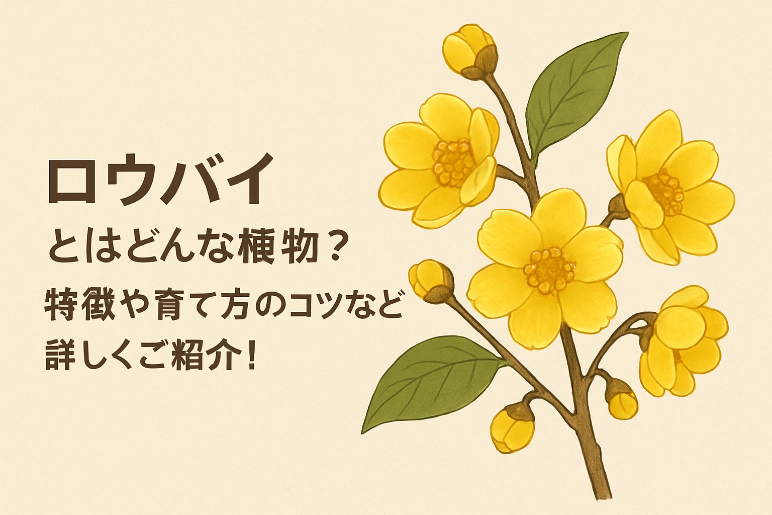 ロウバイ(蝋梅)とはどんな植物？特徴や育て方のコツなど詳しくご紹介！