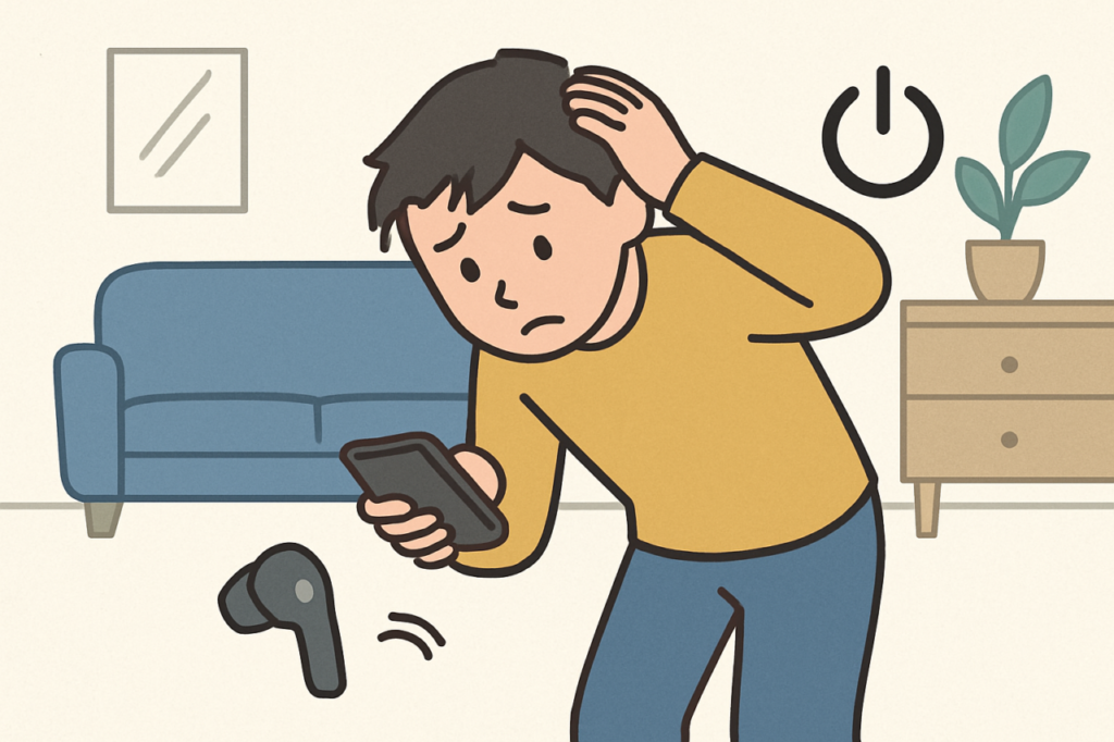 Bluetoothイヤホンを無くした！電源オフでも見つける方法