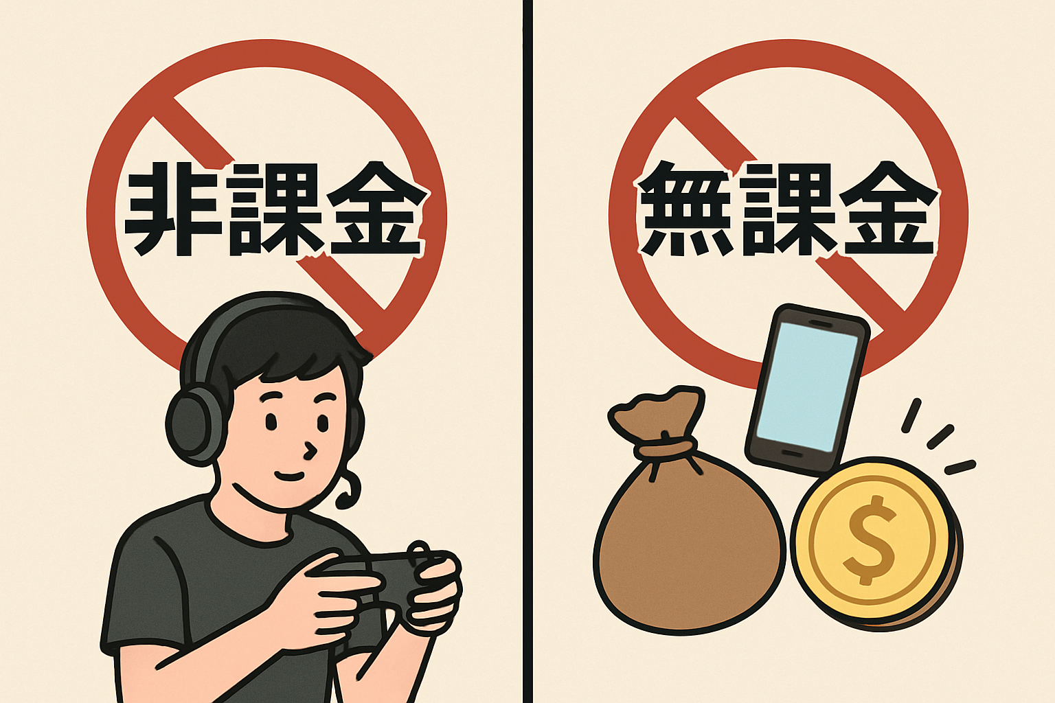 「非課金」の意味と「無課金」とは別？ニュアンスの違いを解説！