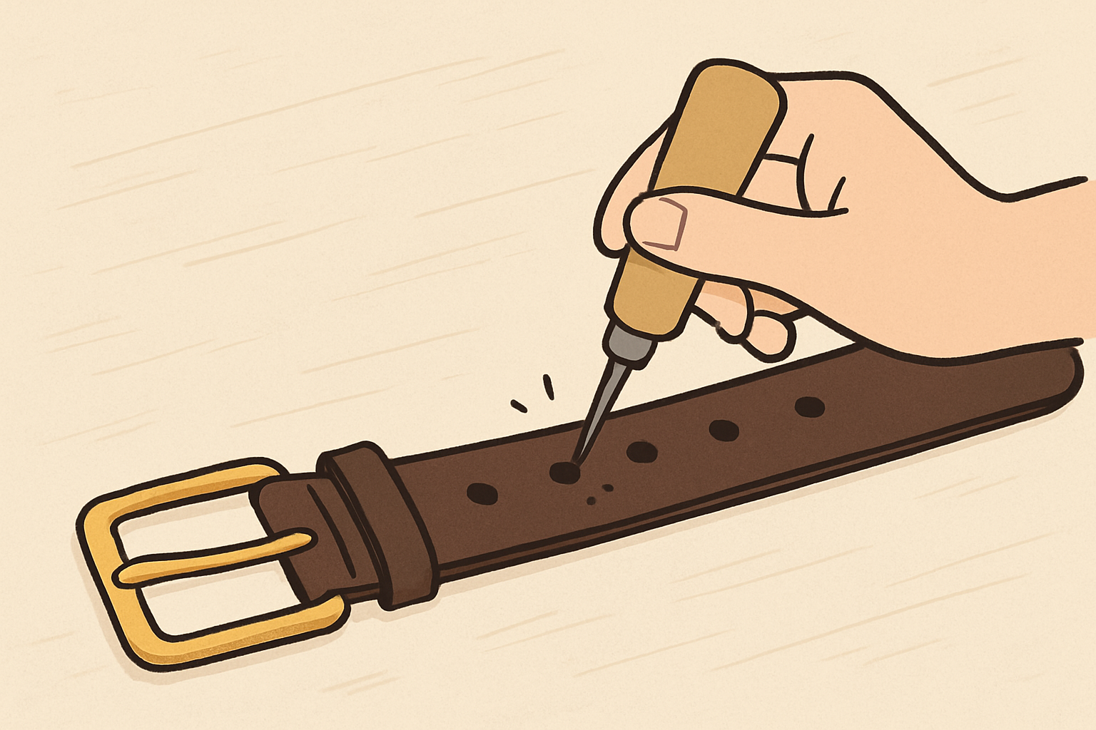 ベルトの穴開け方法！家にあるもので簡単にできるコツ