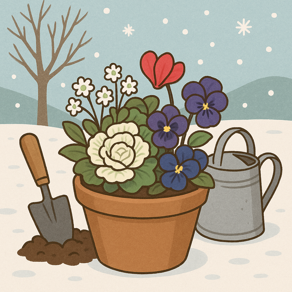 冬の寄せ植えにおすすめの花は？センスが良くなる植え方のコツや道具も紹介