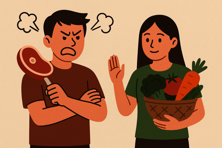肉を食べない人は怒りっぽい？ベジタリアンの性格と付き合い方