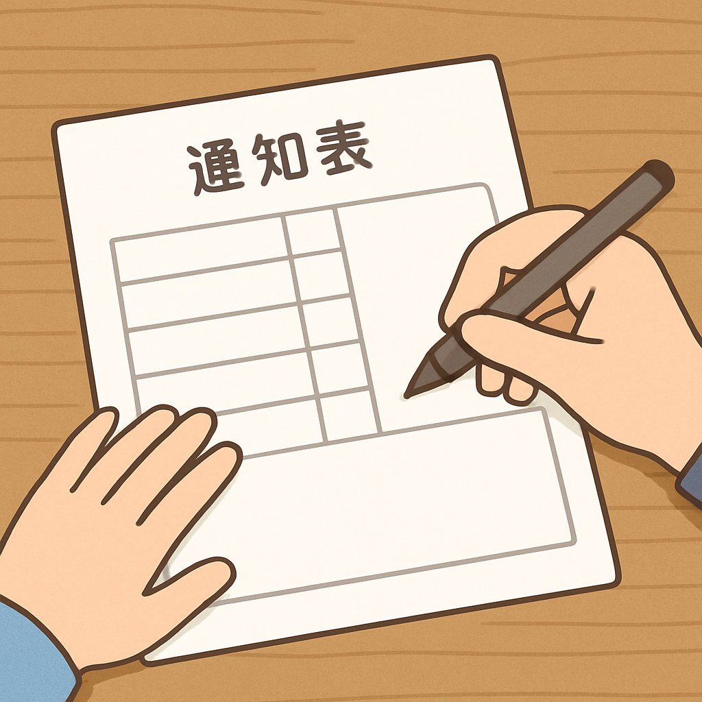 通知表の「おうちの人からひとこと」は何を書けばいい？書き方の基本と例文