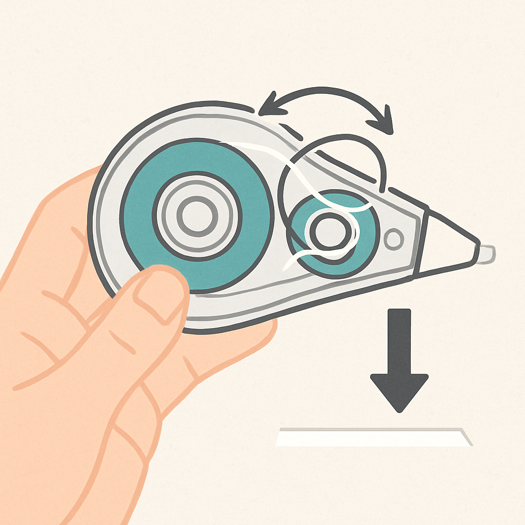修正テープのたるみとねじれを簡単に直す方法！もう捨てなくても大丈夫
