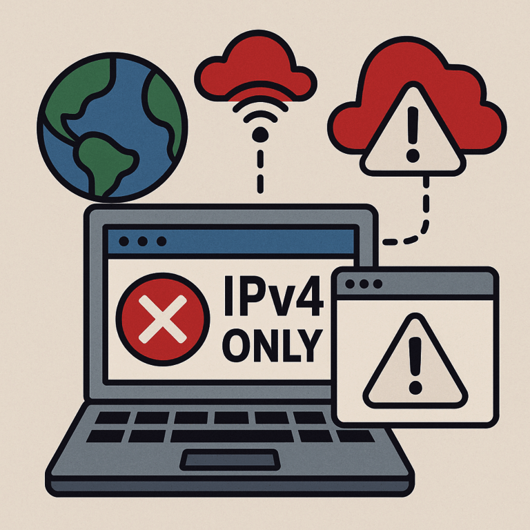 「IPv4サイトだけつながらない」問題の原因と解決法